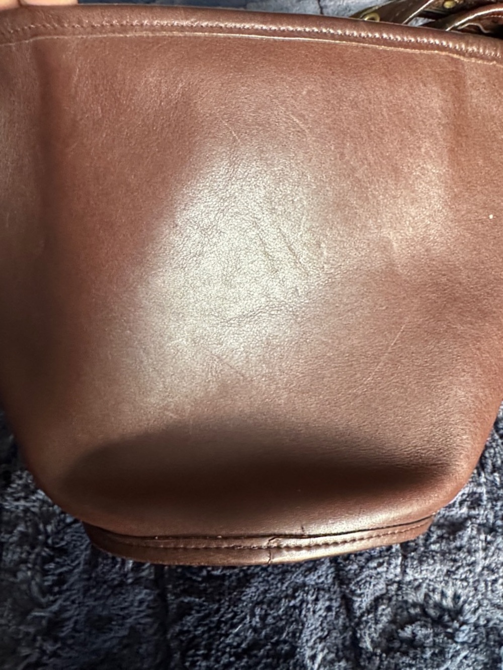 COACH, Vintage Brown Leather Mini Shoulder Bag - Picture 6 of 6